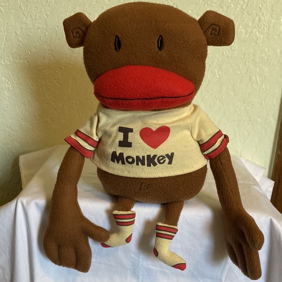 Vintage I LOVE MONKEY Plush From DISCOVERY KIT By Suzanne Kaufman -Plush Only - Picture 6 of 8